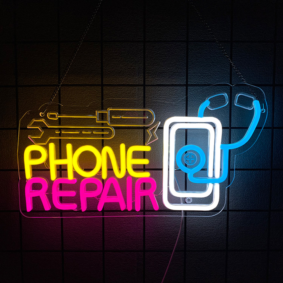 Electronics Repair Store - Letrero de neón para reparación de